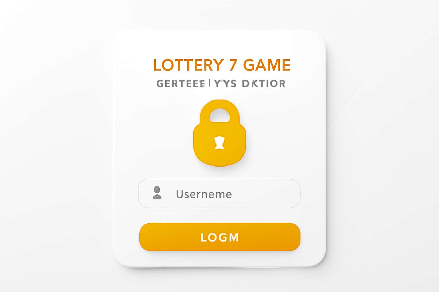 Lottery 7 Game User Authentication Interface