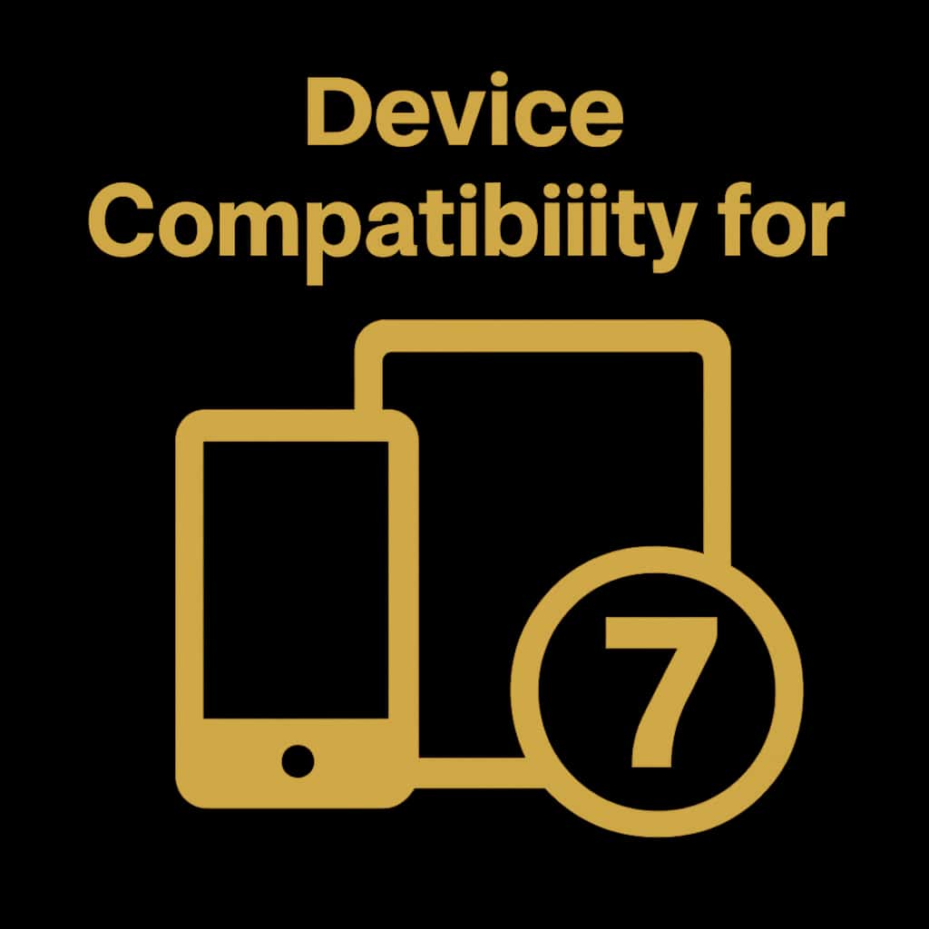 An icon symbolizing device compatibility for Lottery 7 Game.