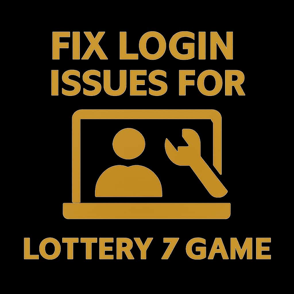 Simple icon indicating support for fixing Lottery 7 Game login issues.