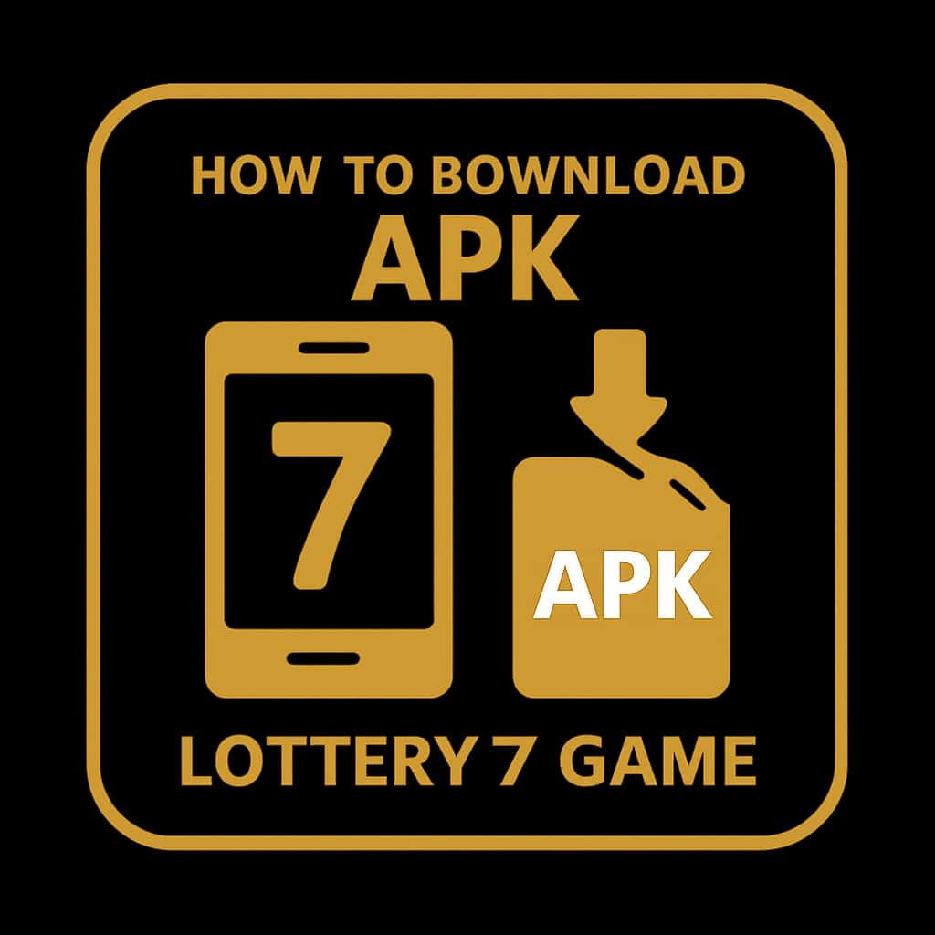 Badge representing the guide to downloading Lottery 7 Game APK.