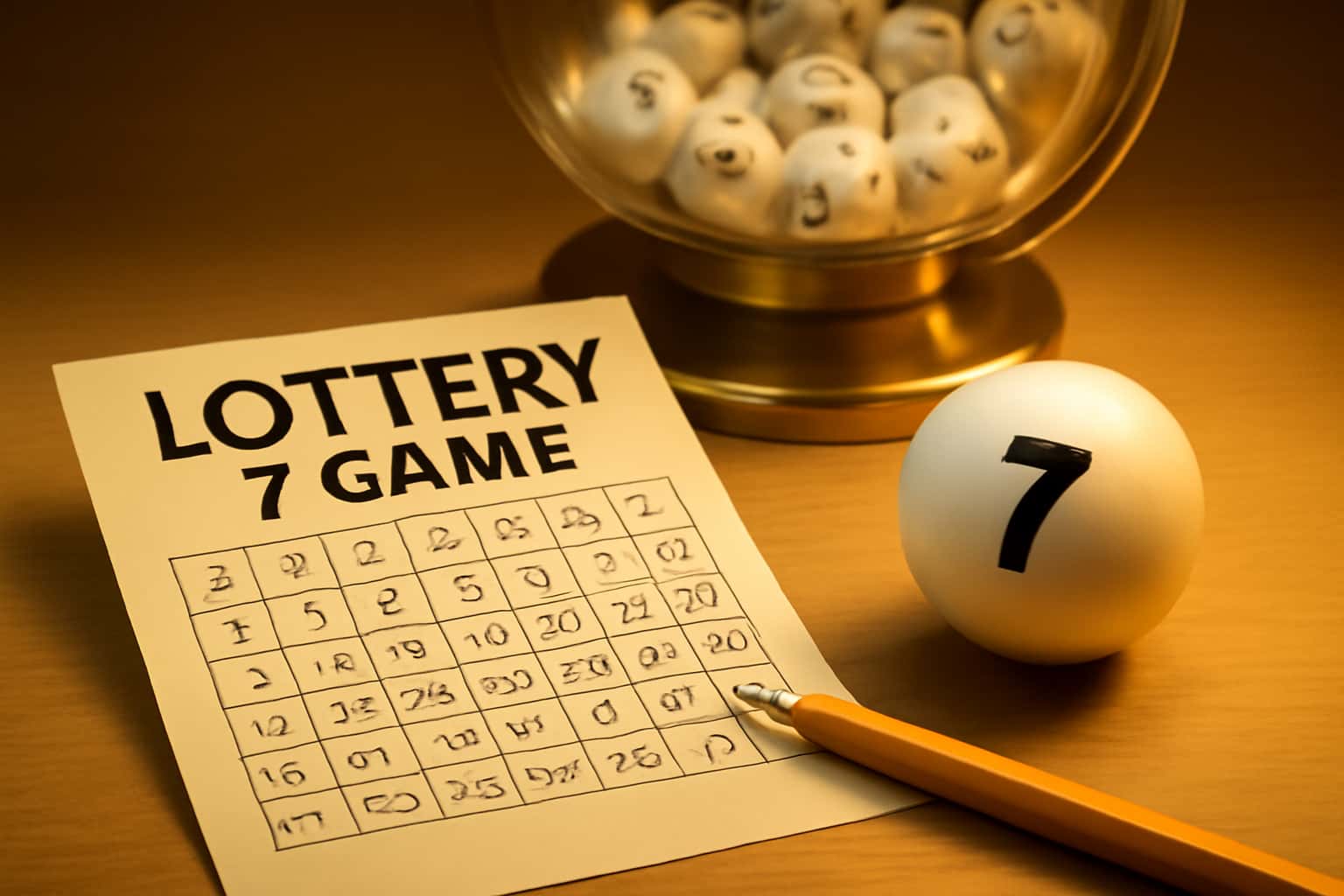 Informational scene illustrating the installation process of Lottery 7 Game.