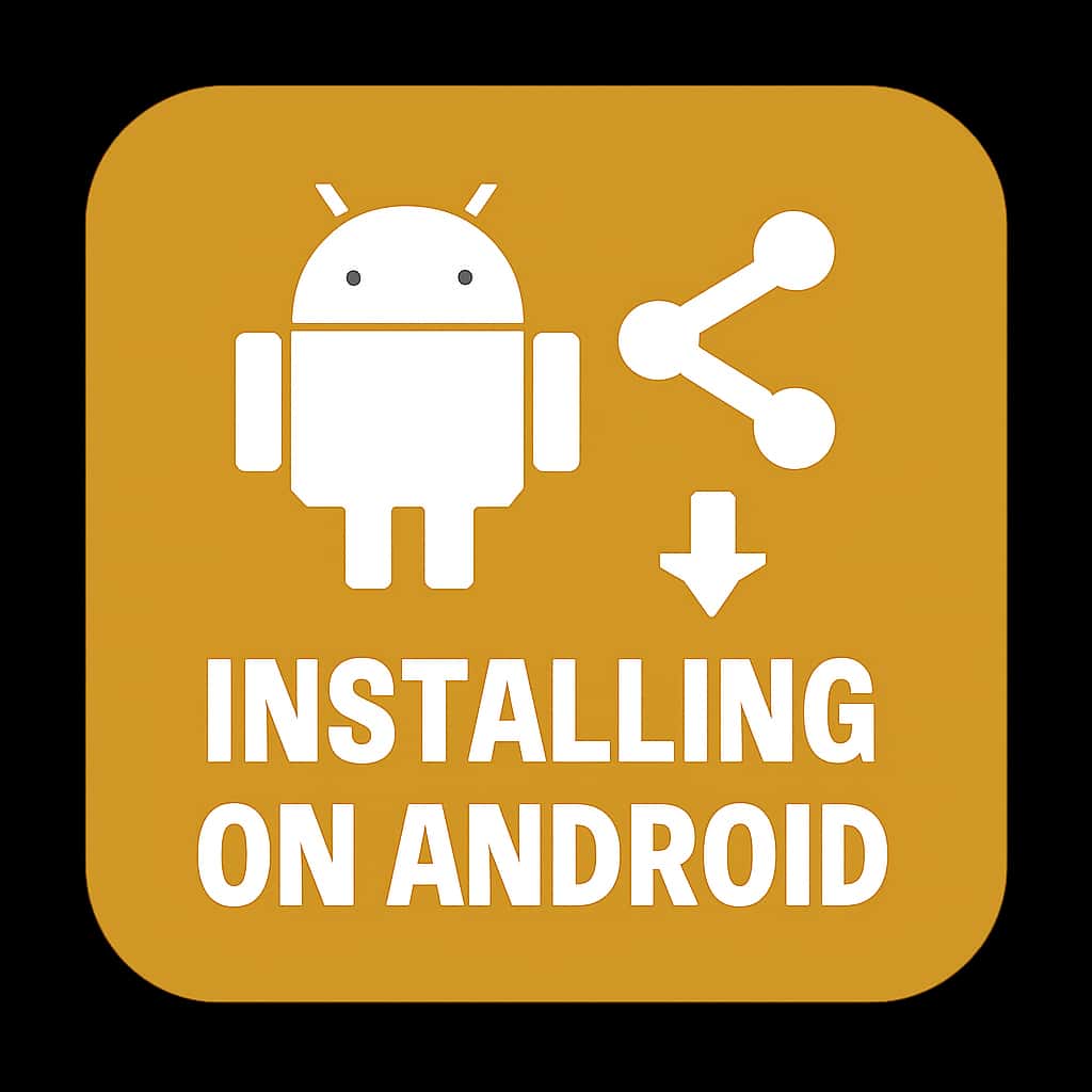 Icon representing the installation guide for Lottery 7 Game on Android.