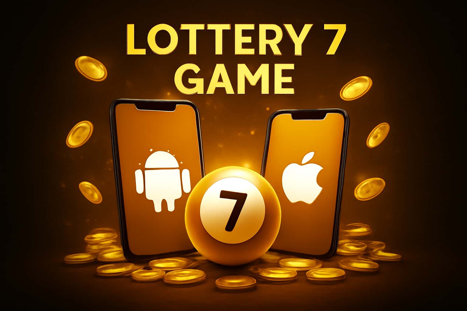 Informational graphic about Lottery 7 Game comparing Android and iOS.