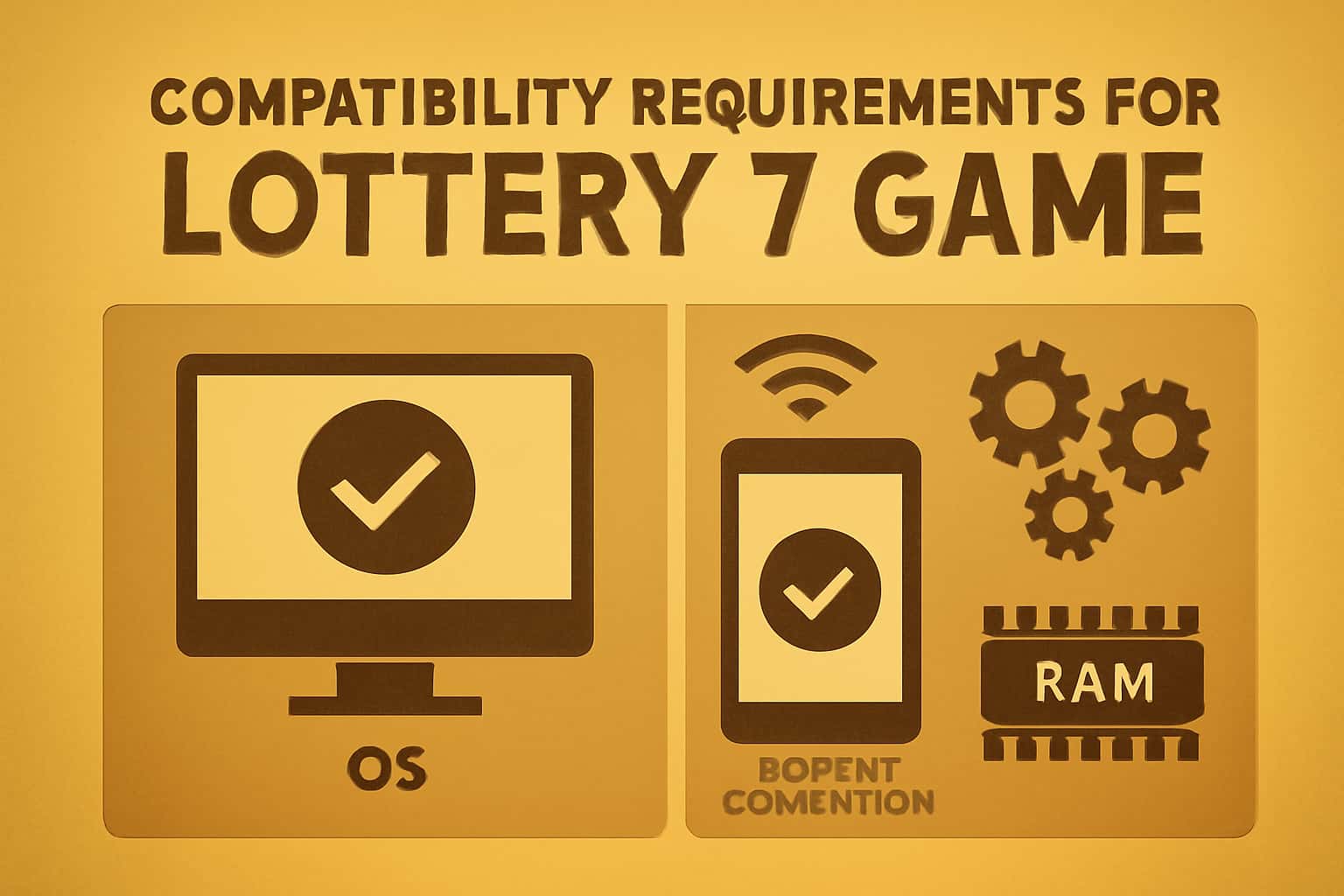 Informational graphic detailing Compatibility Requirements for Lottery 7 Game