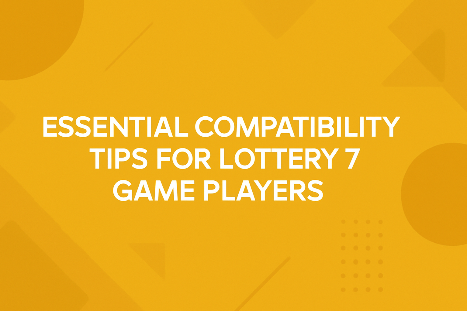 Informational scene about troubleshooting issues for Lottery 7 Game.