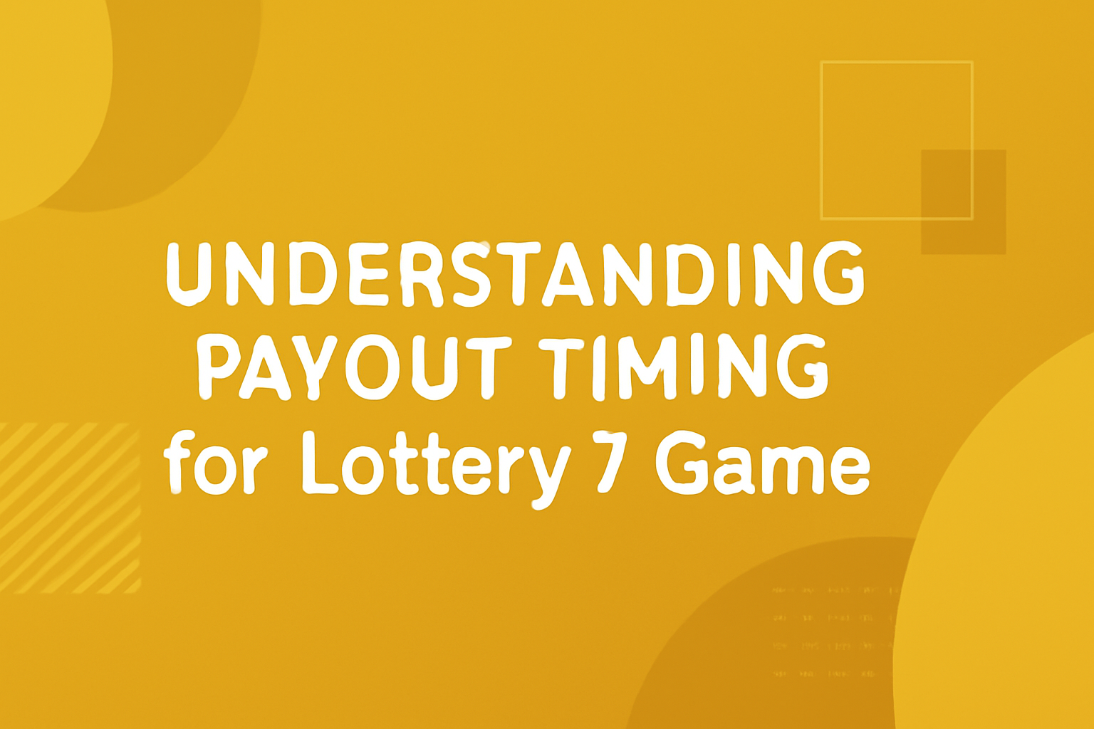 Informational scene about the Lottery 7 Game update process.