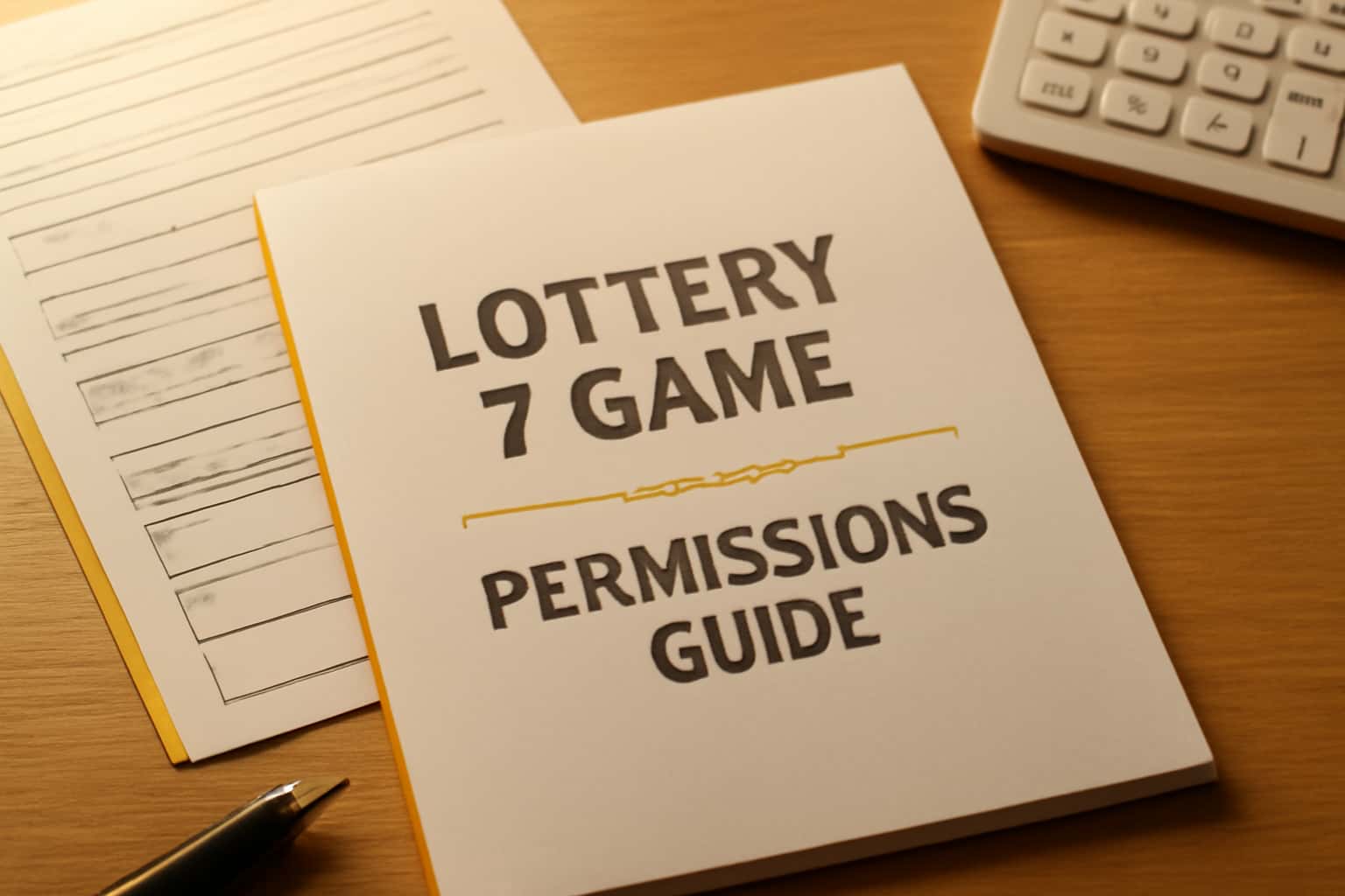 An informational graphic detailing the permissions required for the Lottery 7 Game.