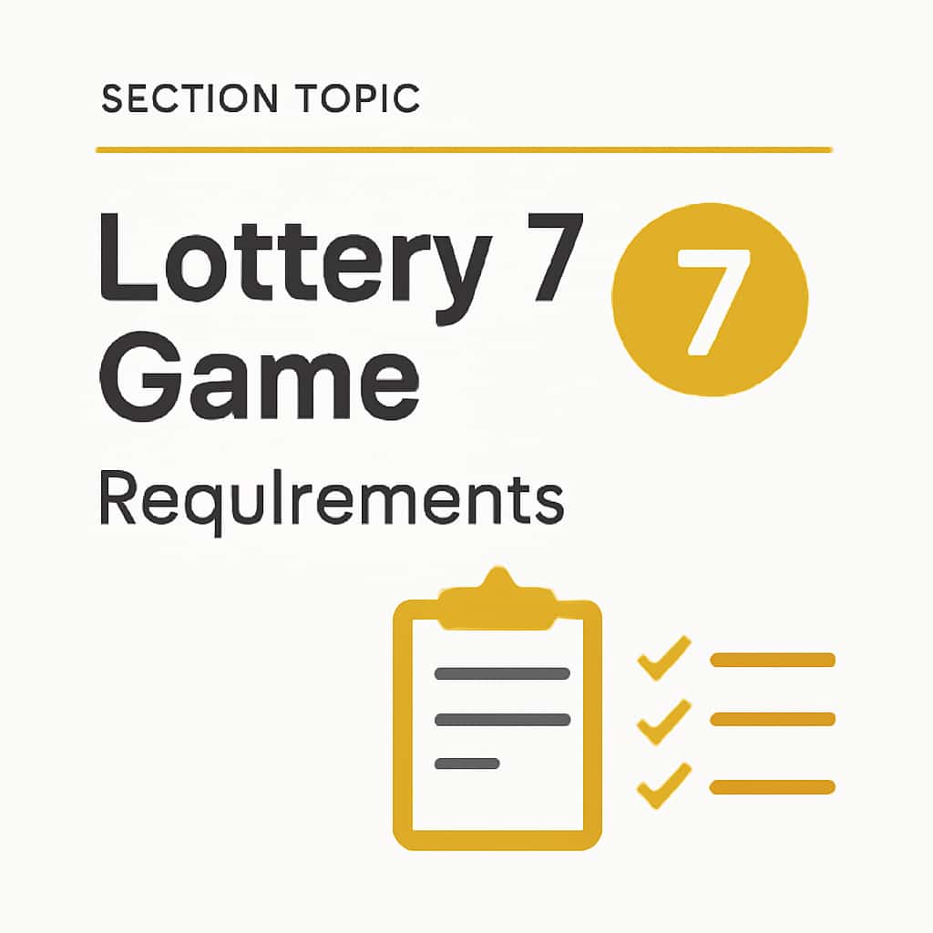 Diagram explaining Lottery 7 Game Requirements