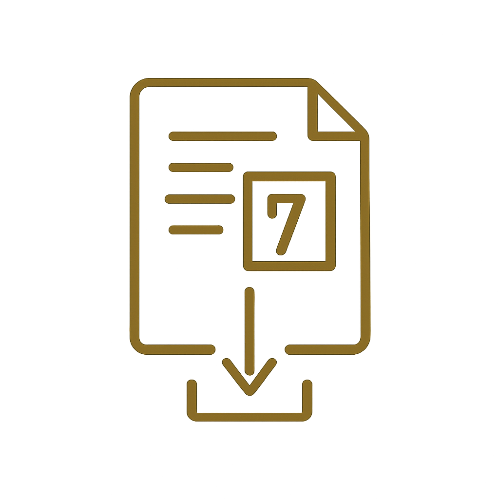 Illustration showing steps for installing updates for Lottery 7 Game.