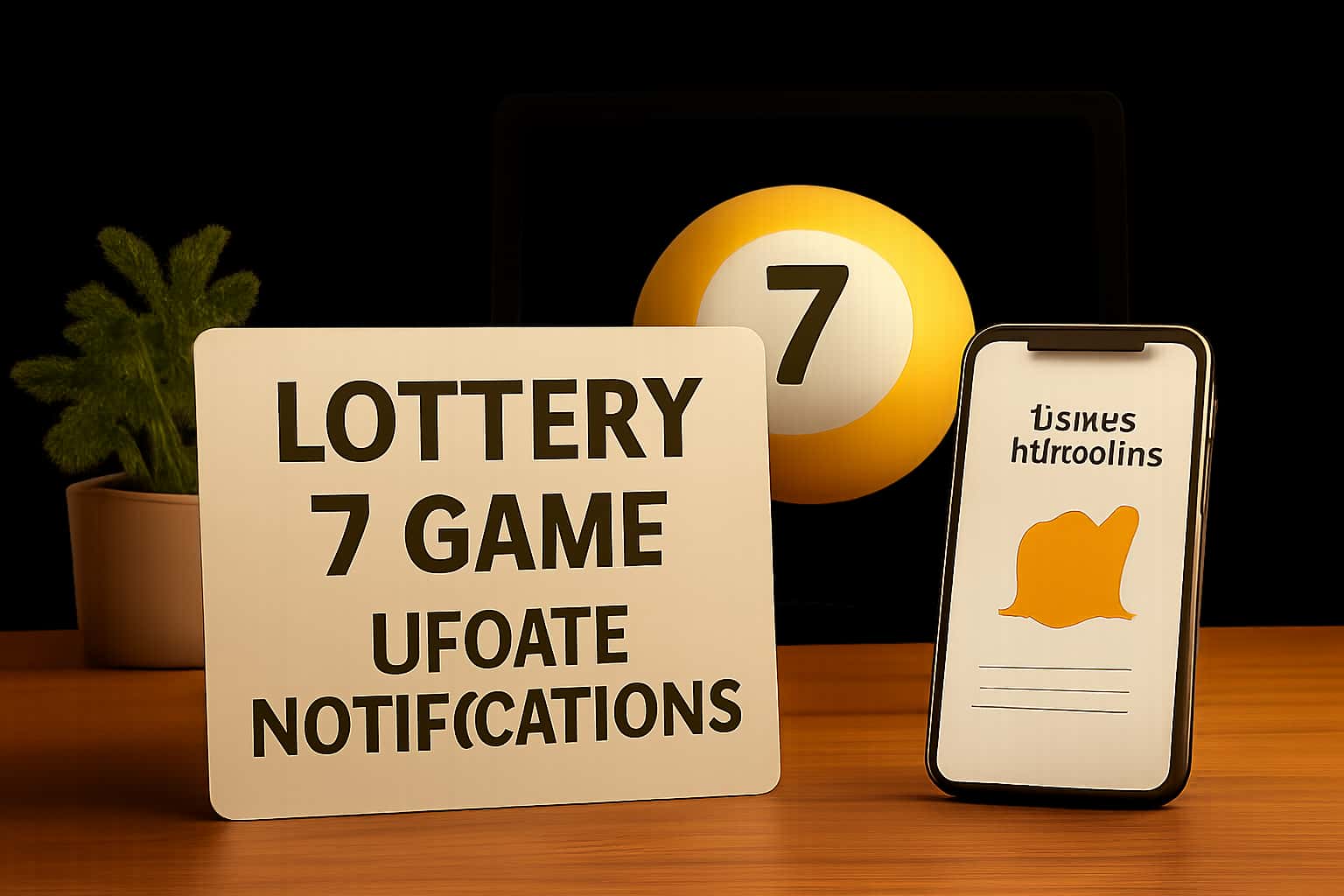 Informational graphic about Lottery 7 Game update notifications.