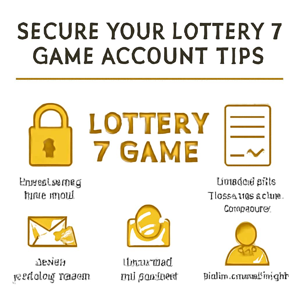 Diagram illustrating steps for securing a Lottery 7 Game account.