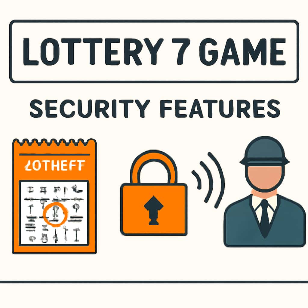 Diagram explaining security features in Lottery 7 Game.