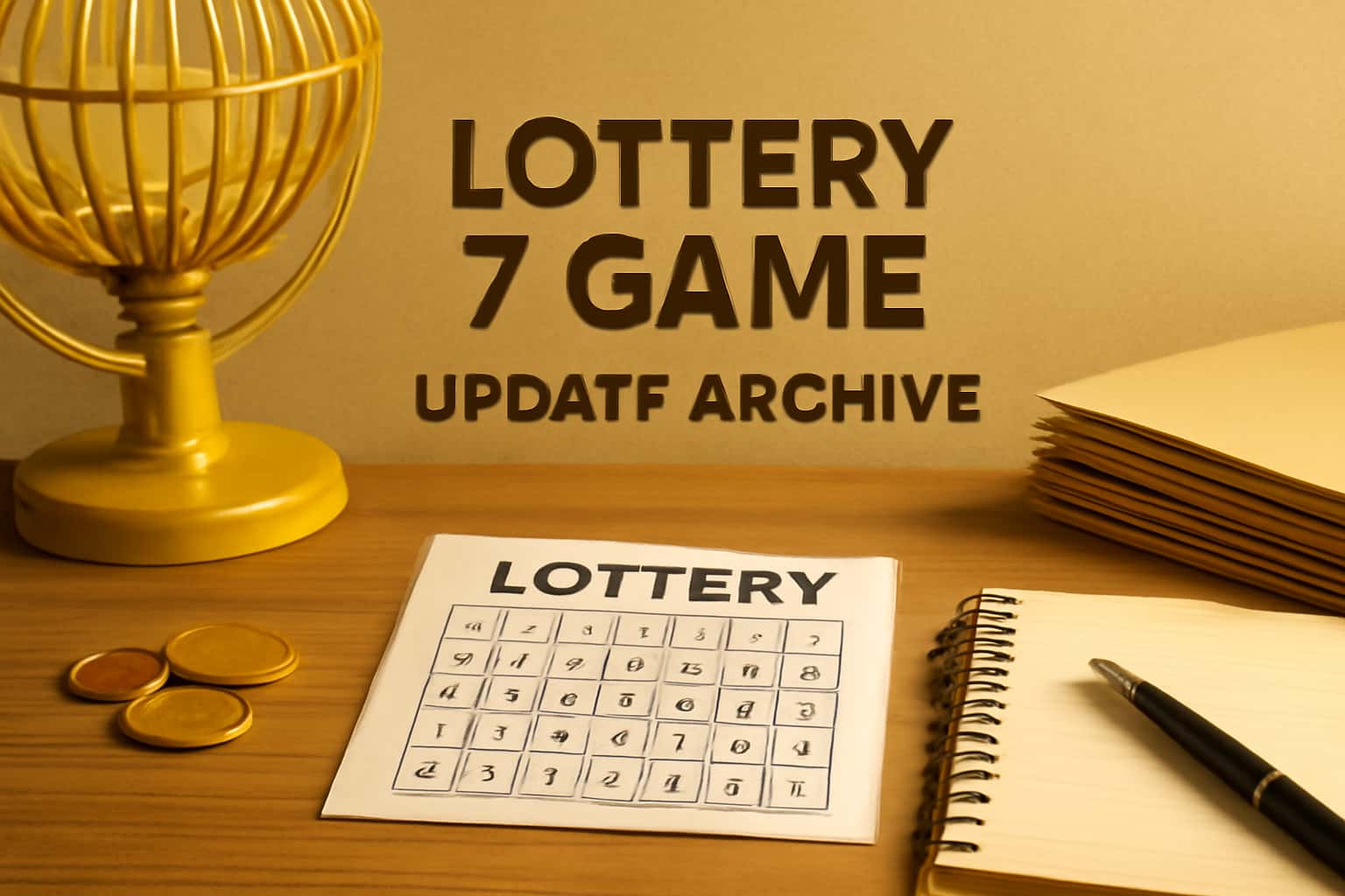 Informational scene about Lottery 7 Game Update Archive.
