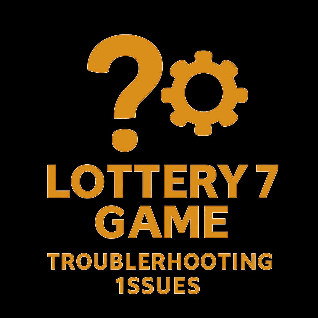 Icon representing troubleshooting for Lottery 7 Game.
