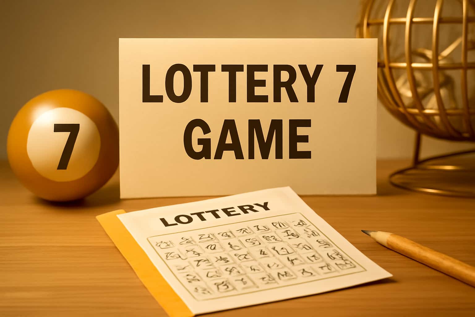 Informational scene depicting the updates for Lottery 7 Game.